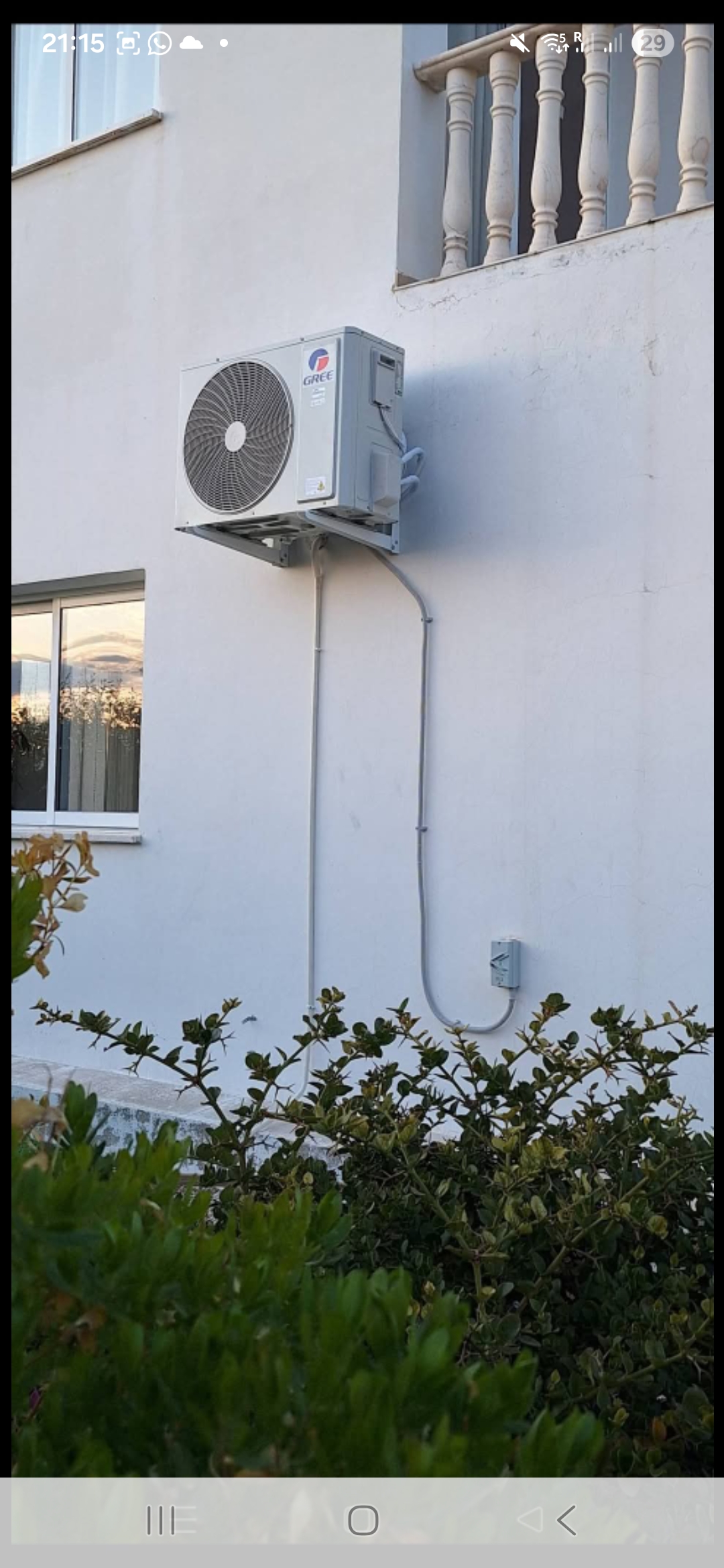 Villa split-unit condenser installation, Paphos